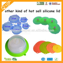 Plate topper Made in China fábrica de alimentos de grau placa de silicone tampa topper